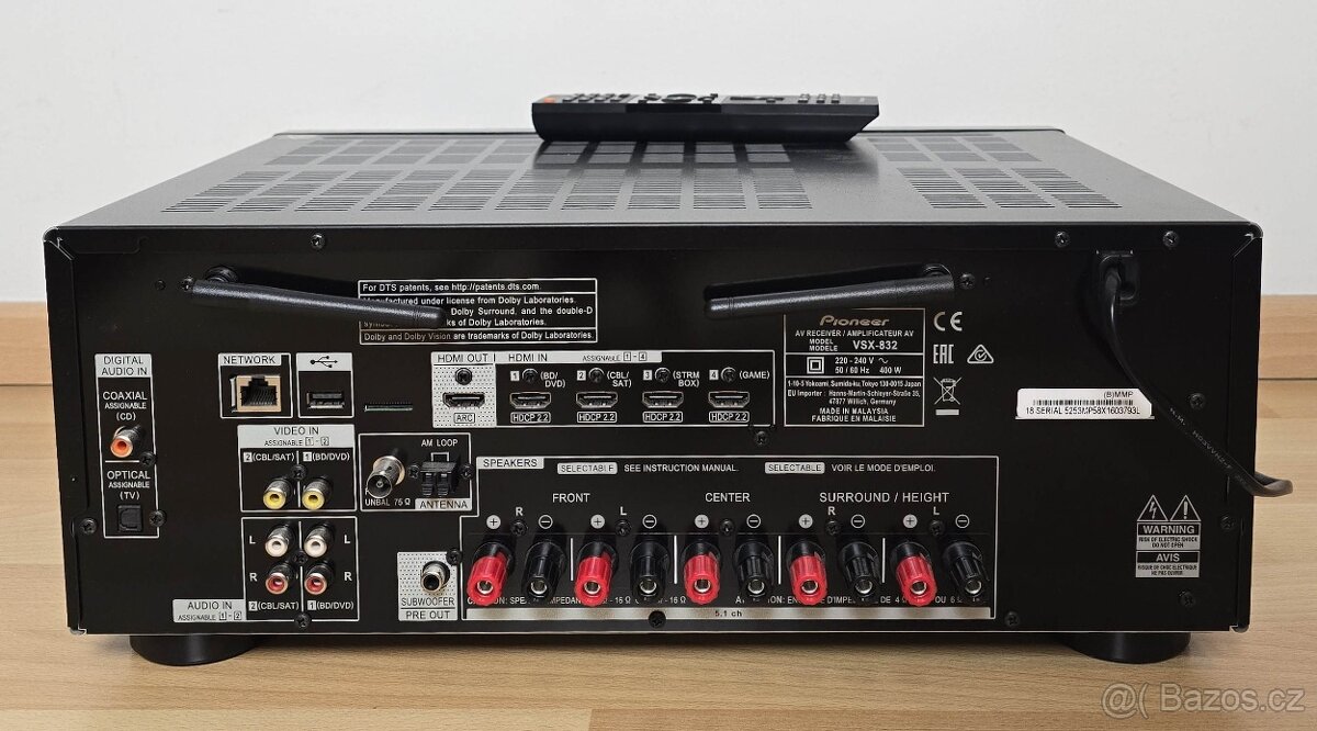 Pioneer VSX-832 / Dolby Atmos AirPlay, Bluetooth, Chromecast - 3