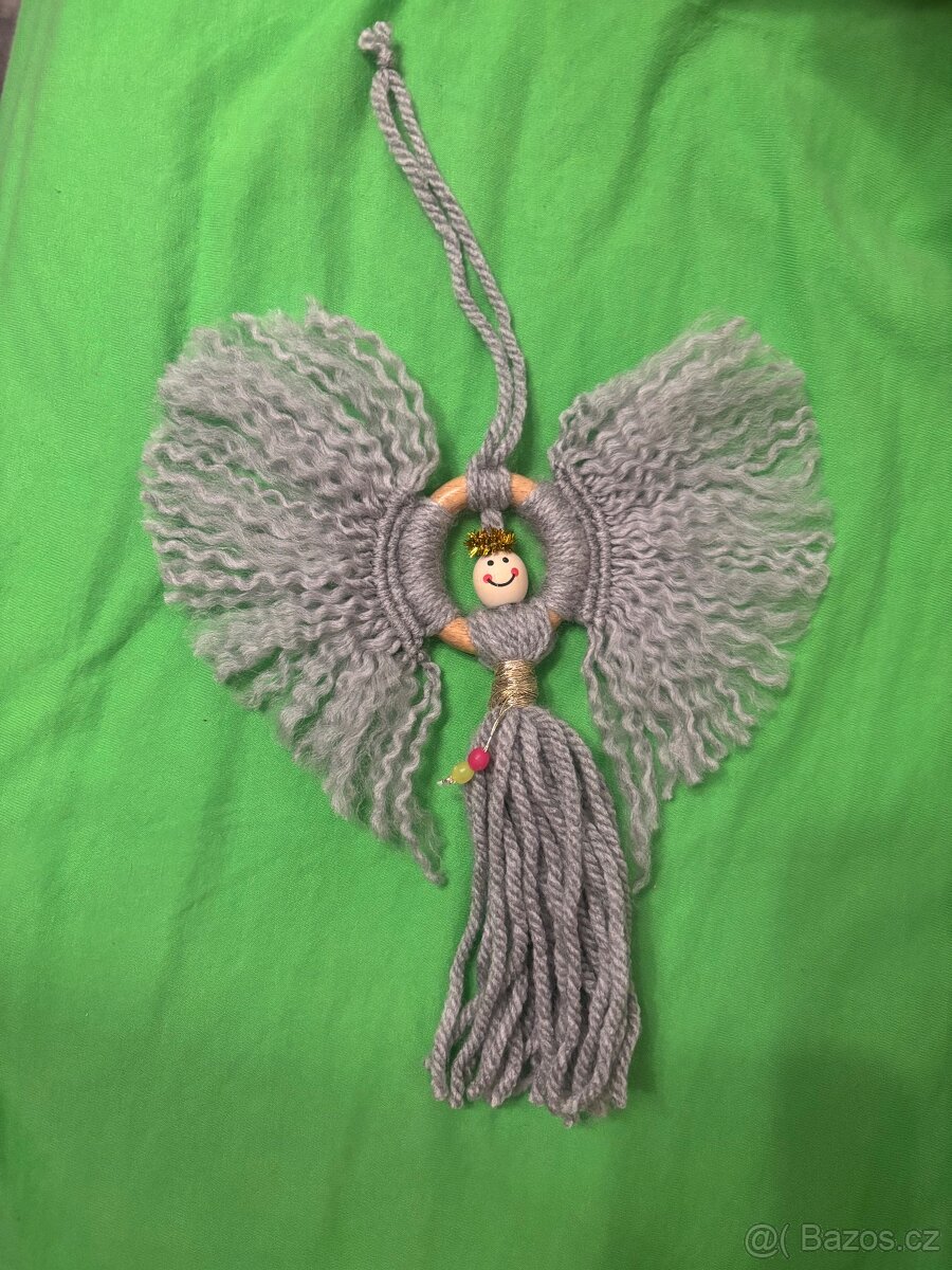 Macramé dekorace anděl - 3