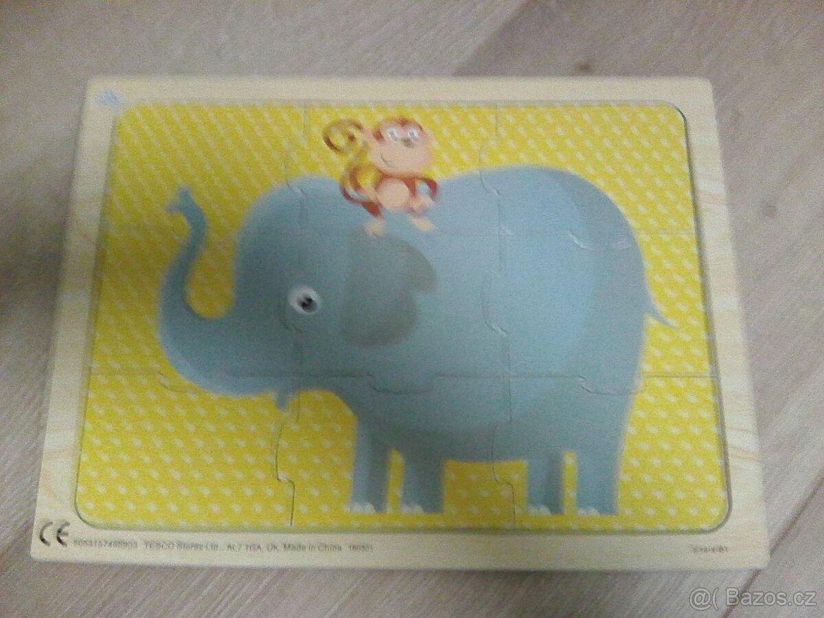 Dřevěná puzzle pro nejmenší děti (6 ks) - 3