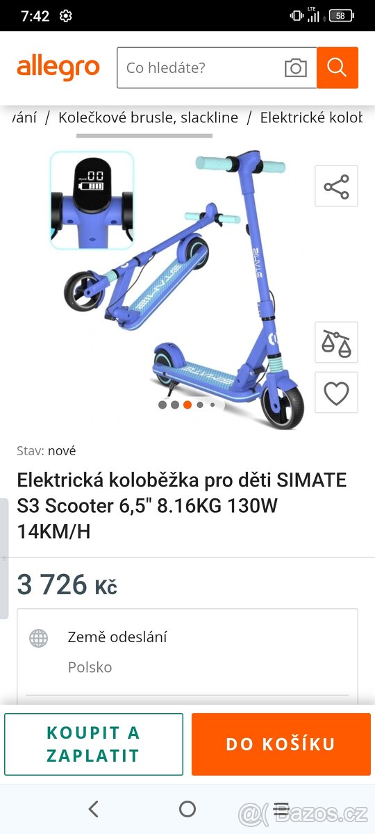 Dětská elektrokolobežka - 3