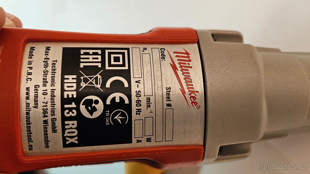 Vrtačka Milwaukee HDE 13 RQX, hezký stav - 3