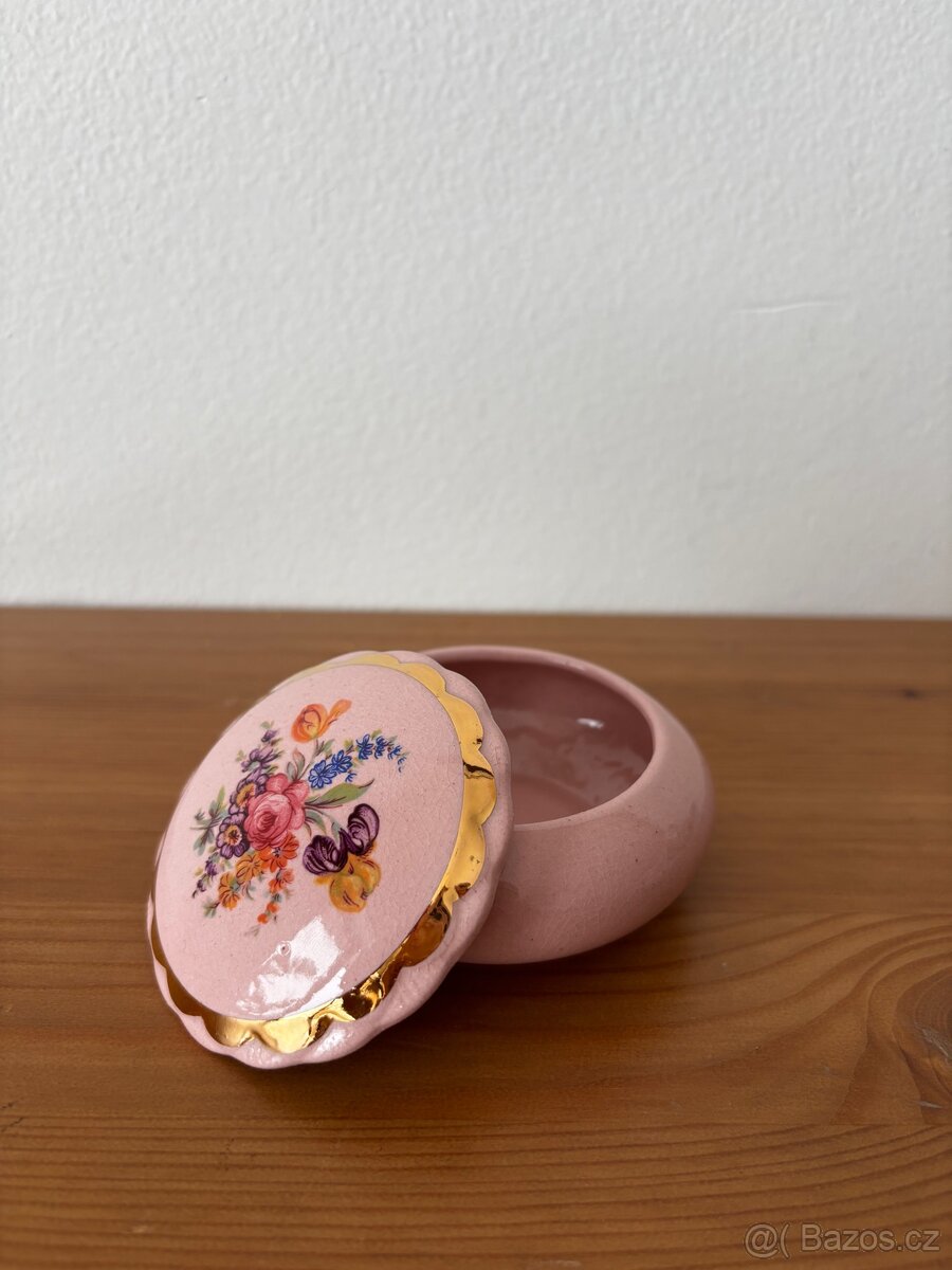 Šperkovnice – pravý růžový porcelán VICTORIA - 3