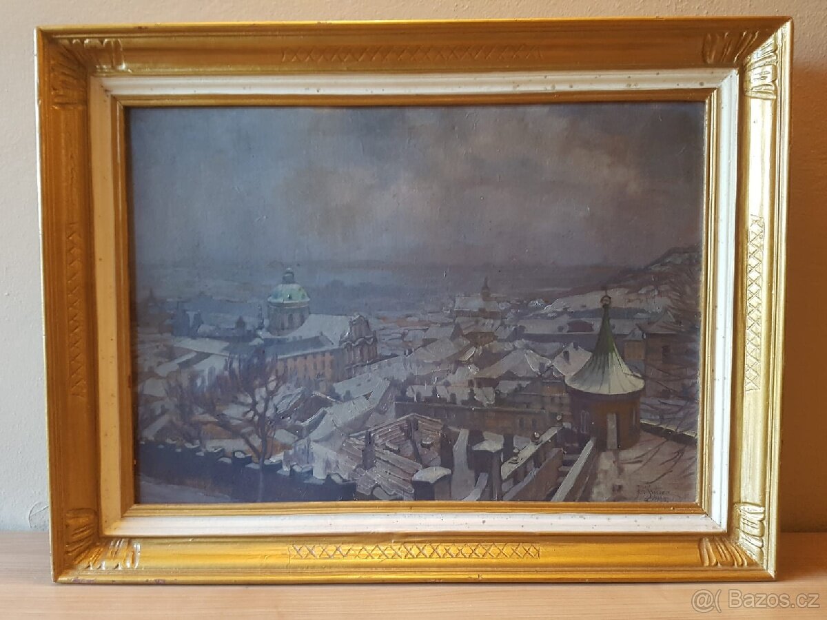 Obraz Zasněžená Praha - Jiří Sýkora 1944 - 3