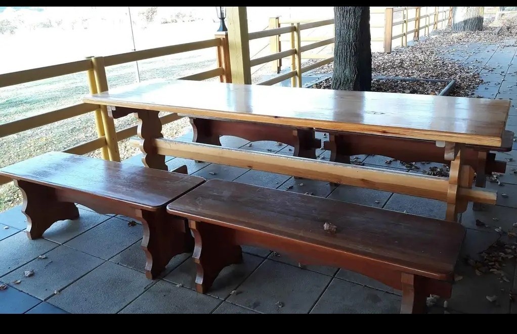 Stůl a lavice z masivu - 3