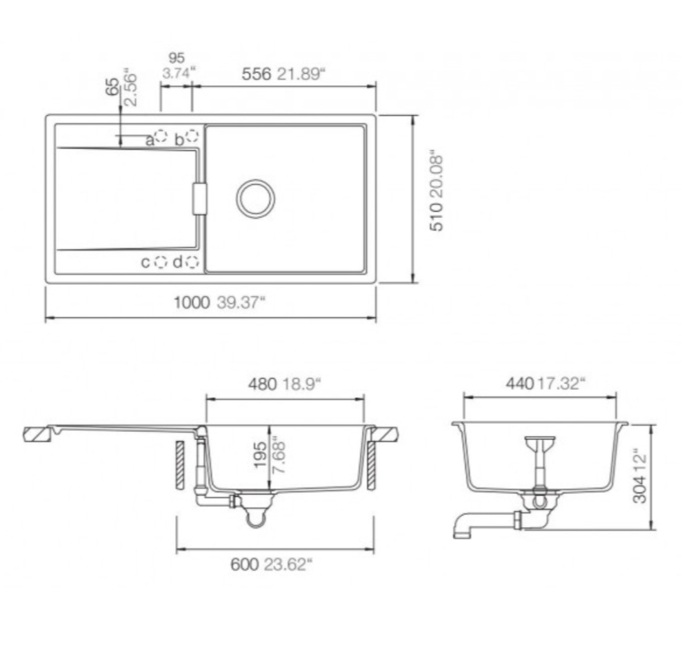 Granitový dřez Schock Mono D 100L puro - 3