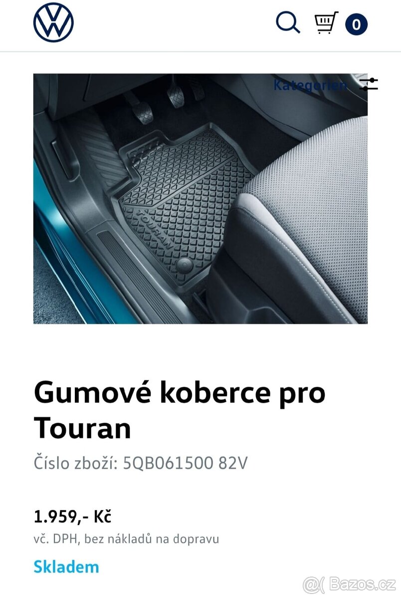 Gumové koberce VW Touran - 3