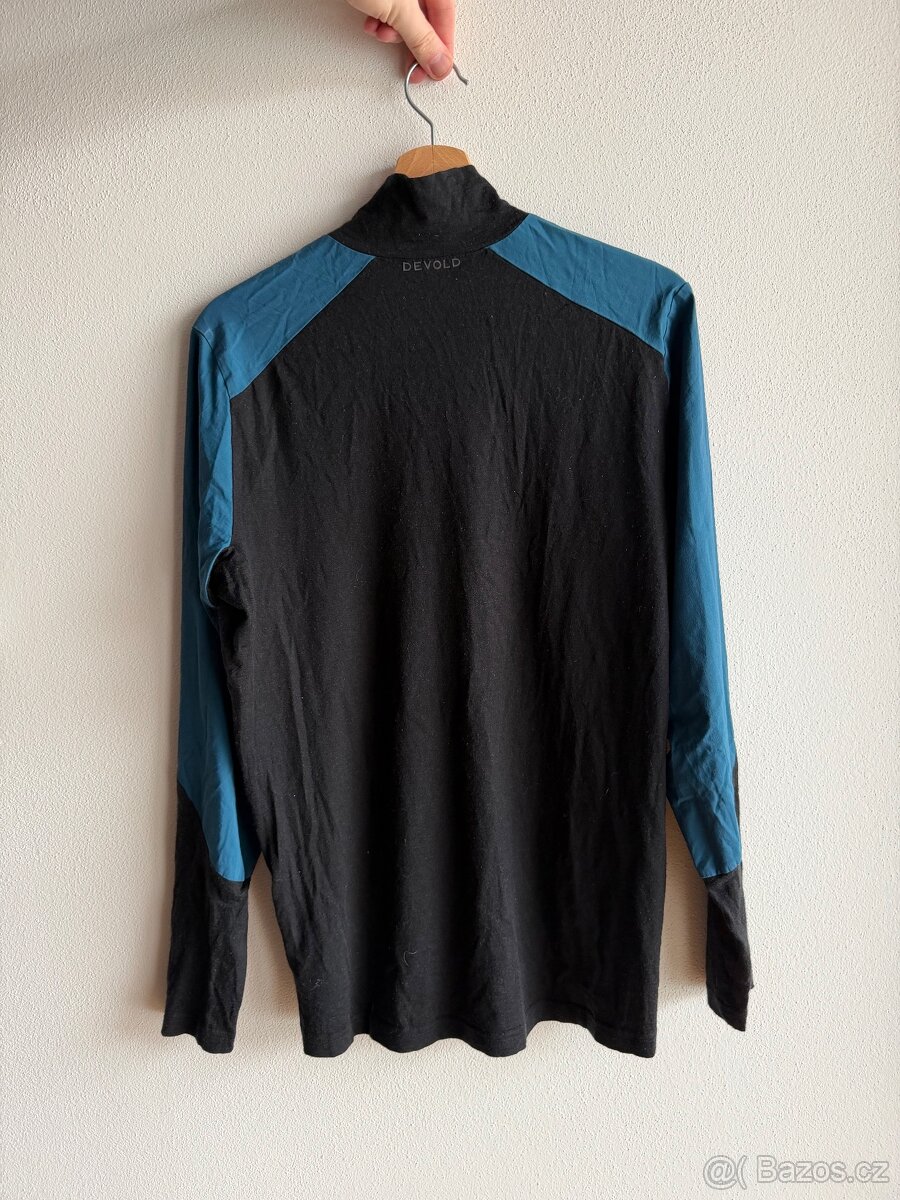 Merino mikina Devold Running Merino Cover Zip Neck Man - 3