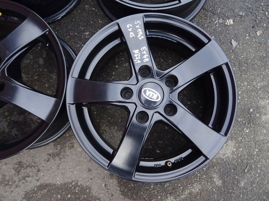 Alu disky černé na Kia, Hyundai 15", 5x114.3, ET 48, šíře 6 - 3