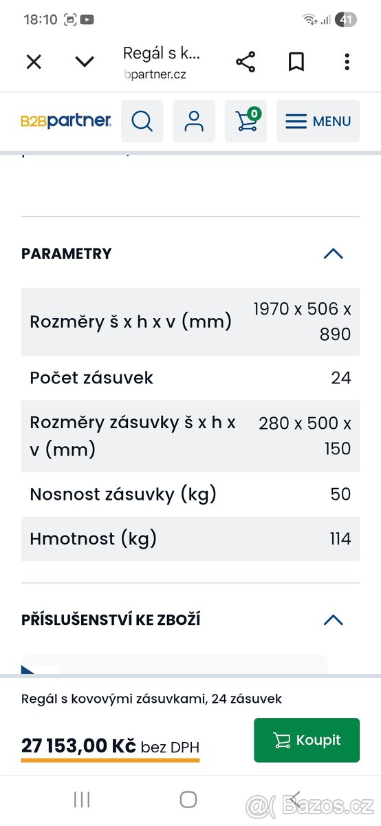 Šuplílový regál - 3