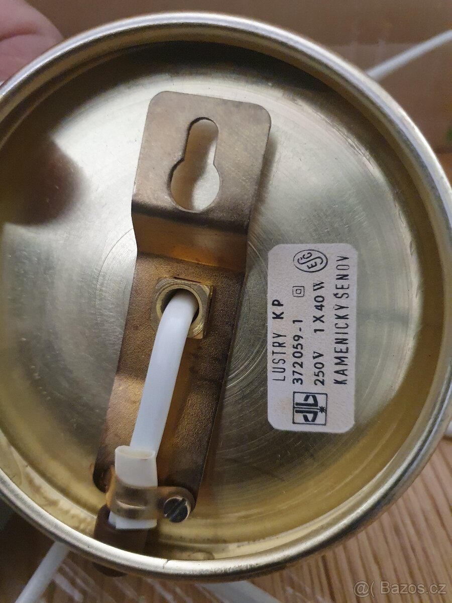 Retro lampička Kamenický Šenov 2ks - 3