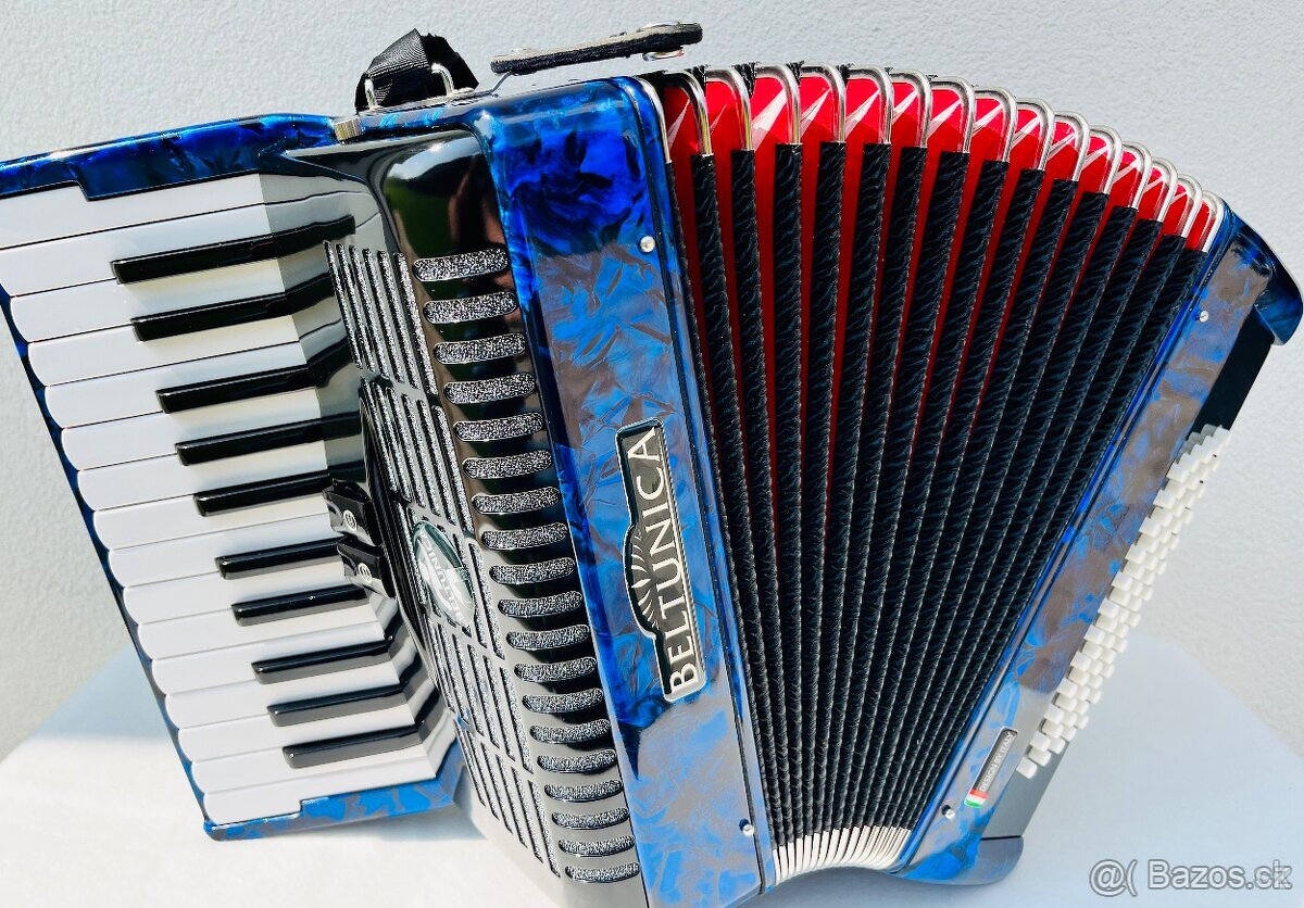Predám nový akordeón Beltunica Vivaldi 60 basový- nádherný z - 3
