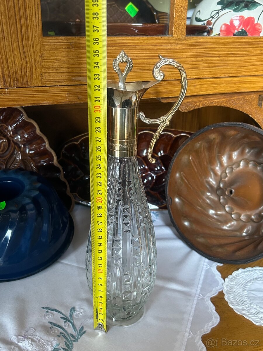 Starožitná skleněná karafa - 3