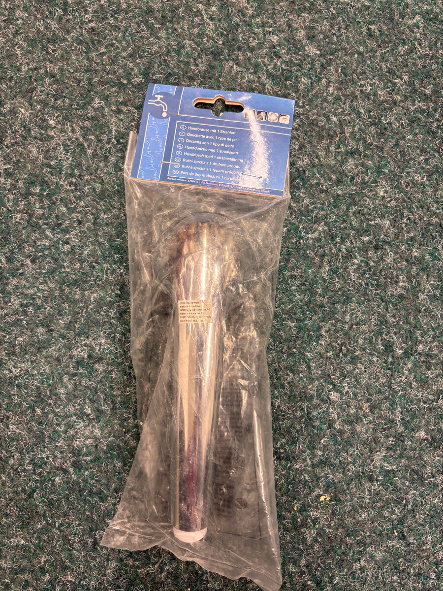 Nepoužitý set ruční sprchy – hlavice, hadice, redukce - 3