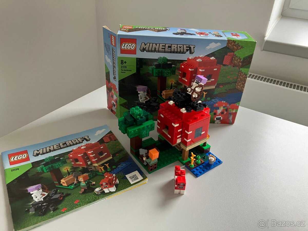 LEGO Minecraft 21179 – Houbový domek (The Mushroom House) - 3