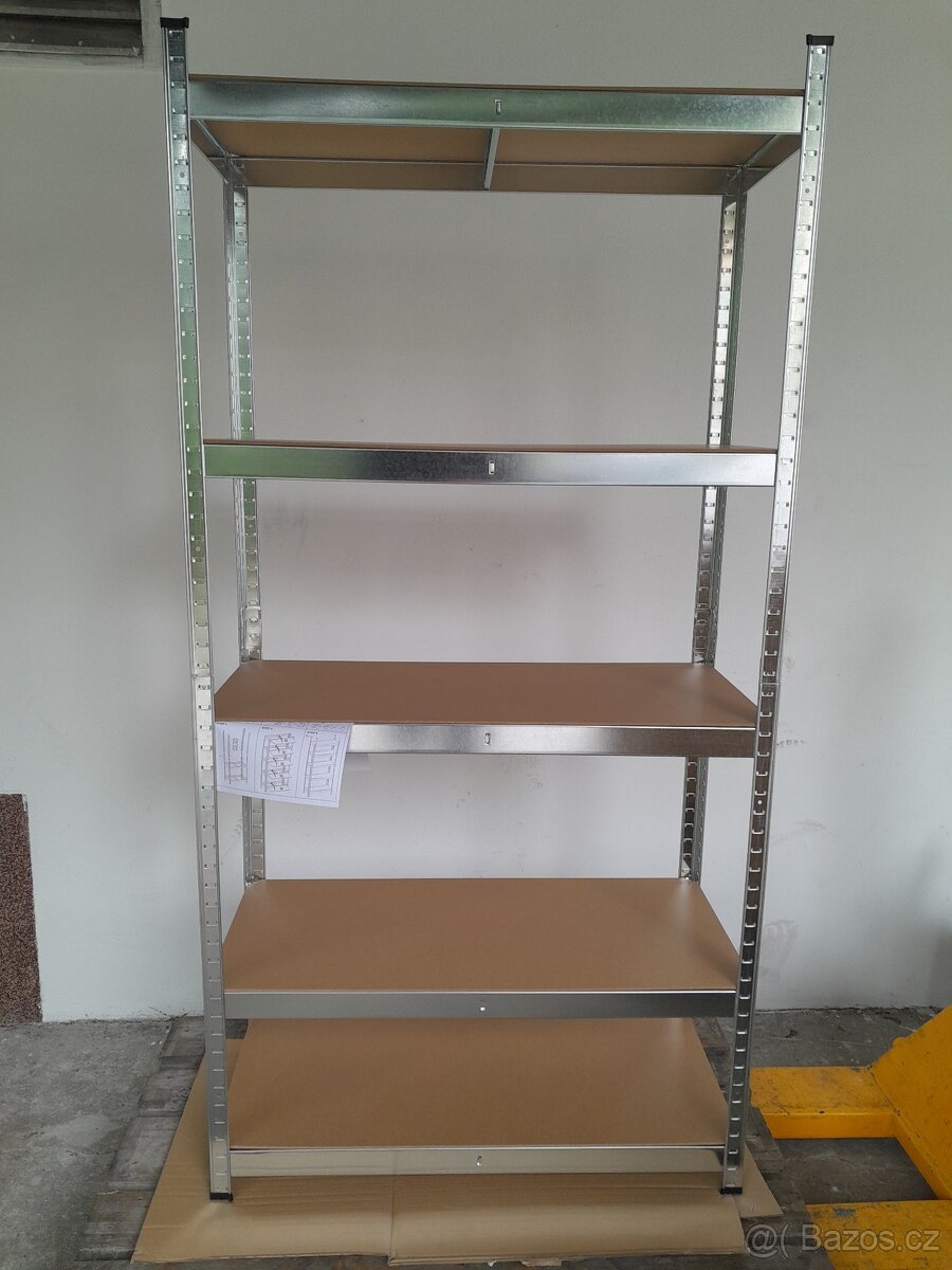 Regály pro domácnost,nosnost 875 kg,180x90x40 v,š,h - 3