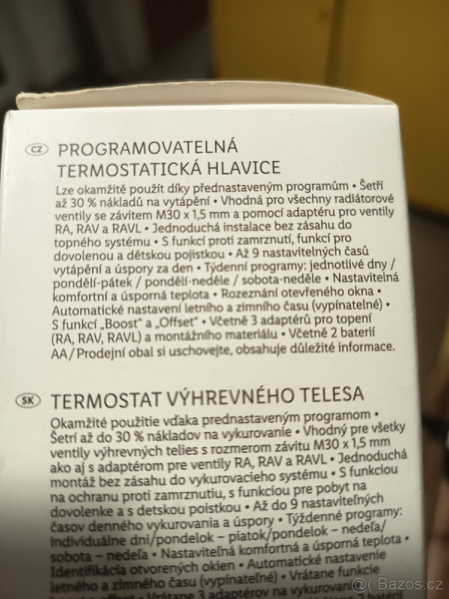 Digitální programovatelná termostatická hlavice - 3
