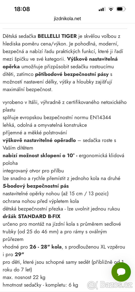 Dětská sedačka na kolo - 3