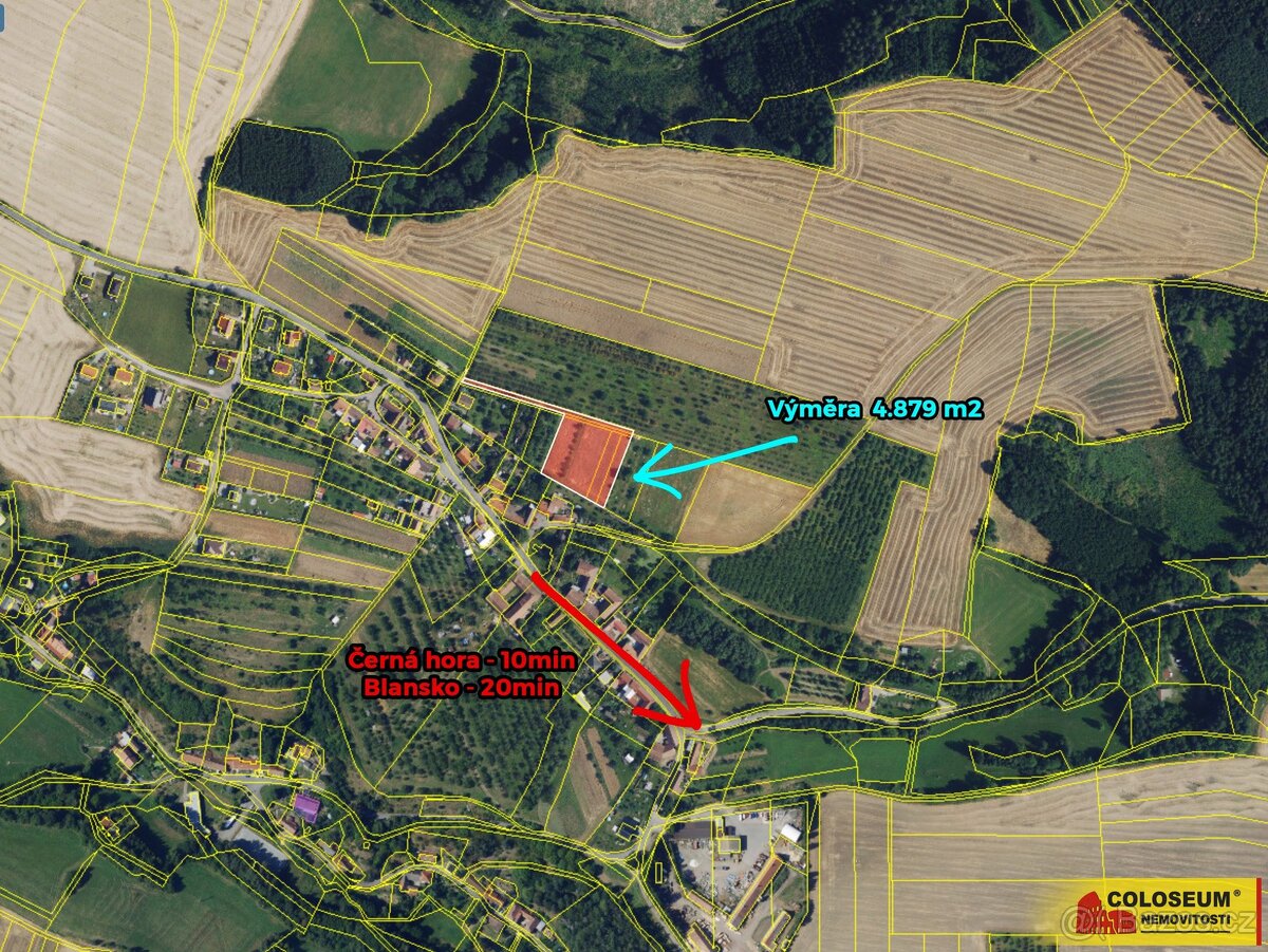 Štěchov, stavební rezerva, 4 979 m2 – pozemek - 3