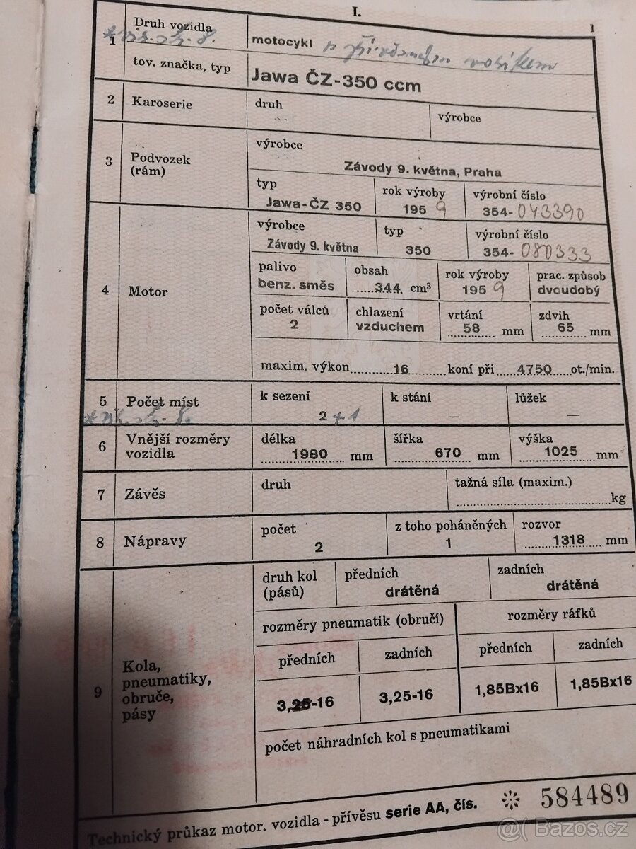 Jawa 350/354 + sidecar 560 - 3