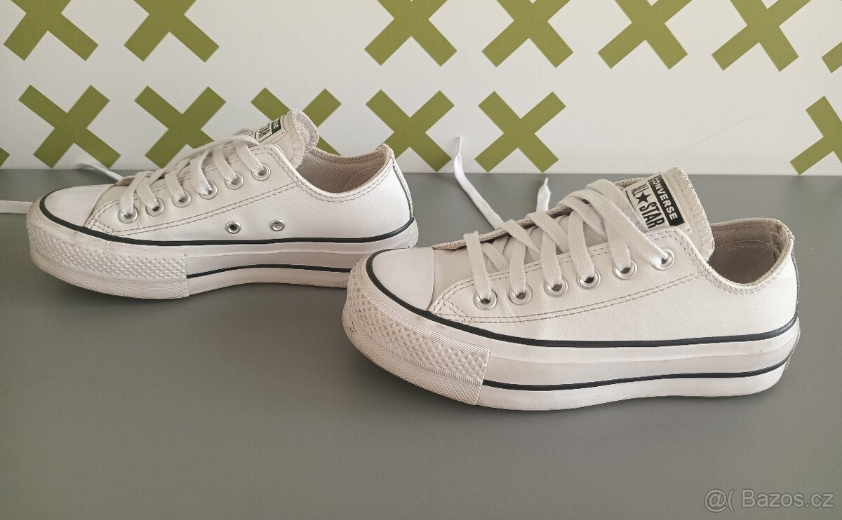 Dívčí bílé tenisky CONVERSE All Stars na platformě, vel. 35 - 3