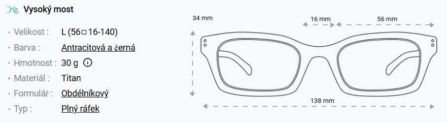 Prag Brýle čtecí nové velikost L dioptrie +3 - 3