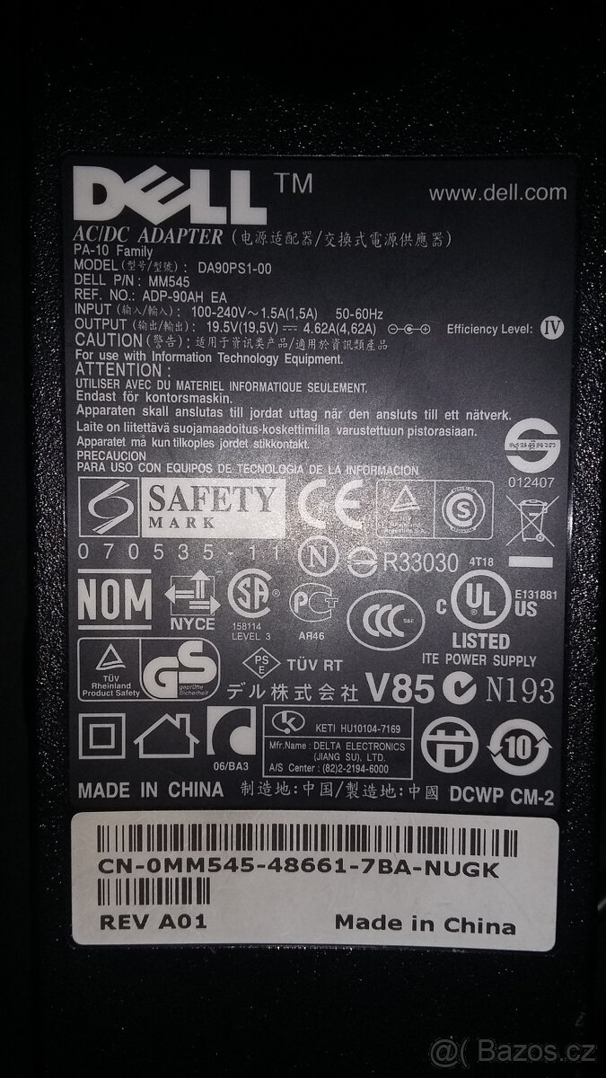 Adaptér DELL 65W, 90W originál - 3