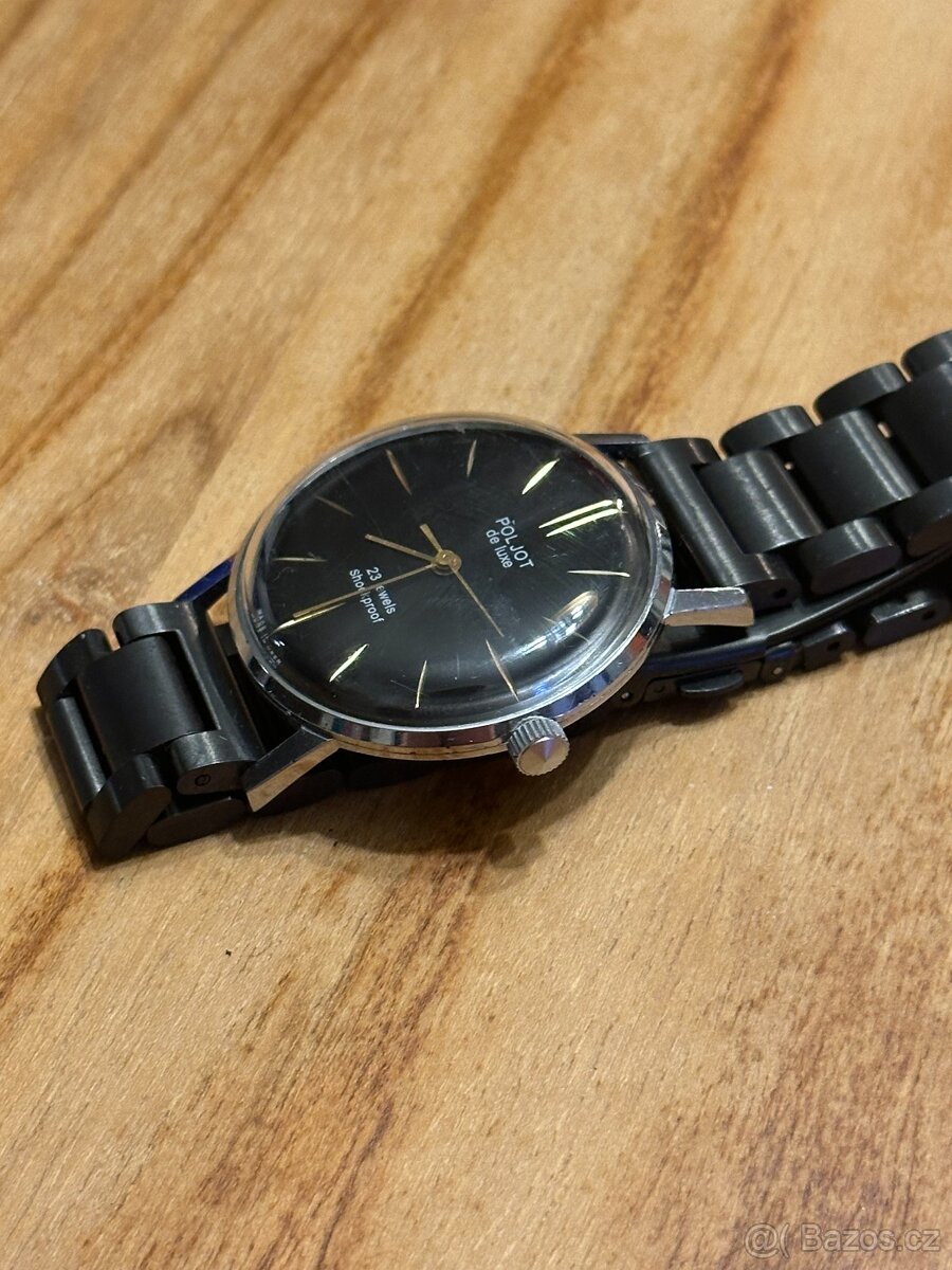 USSR vintage hodinky POLJOT DE LUXE s mechanickým strojkem - 3