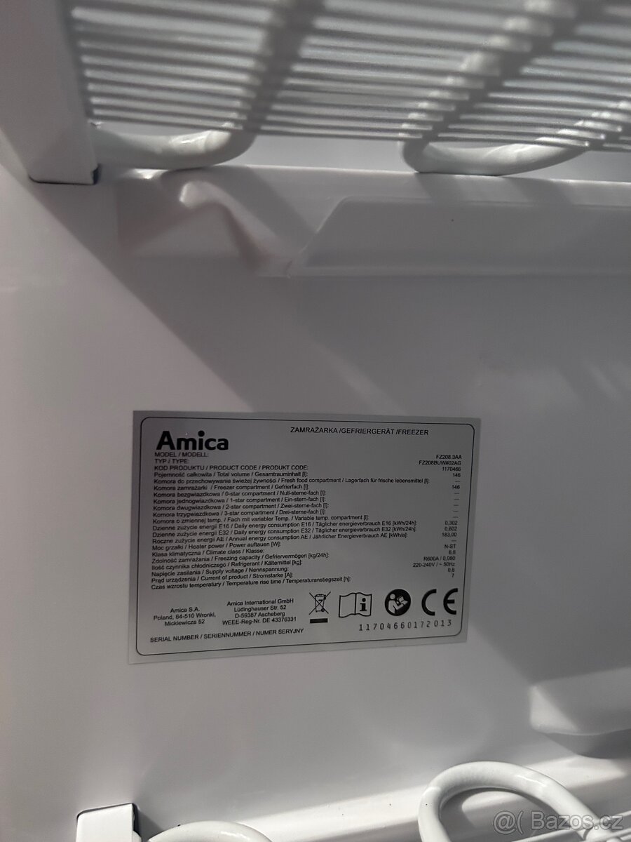 Prodám mrazák Amica 146l - 3