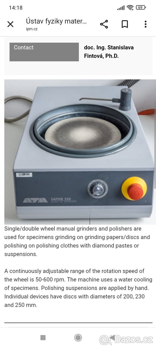 Laboratorní brusná Lešťička - 3