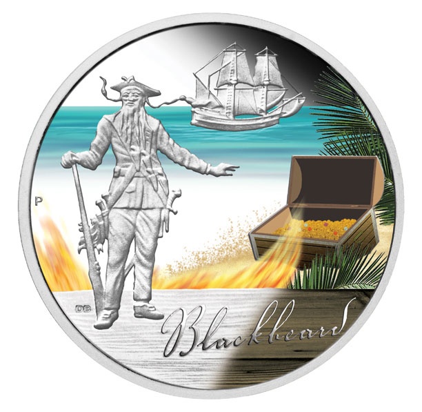 Kolekce 5 stříbrných 1 Oz mincí Golden Age of Piracy (proof) - 3