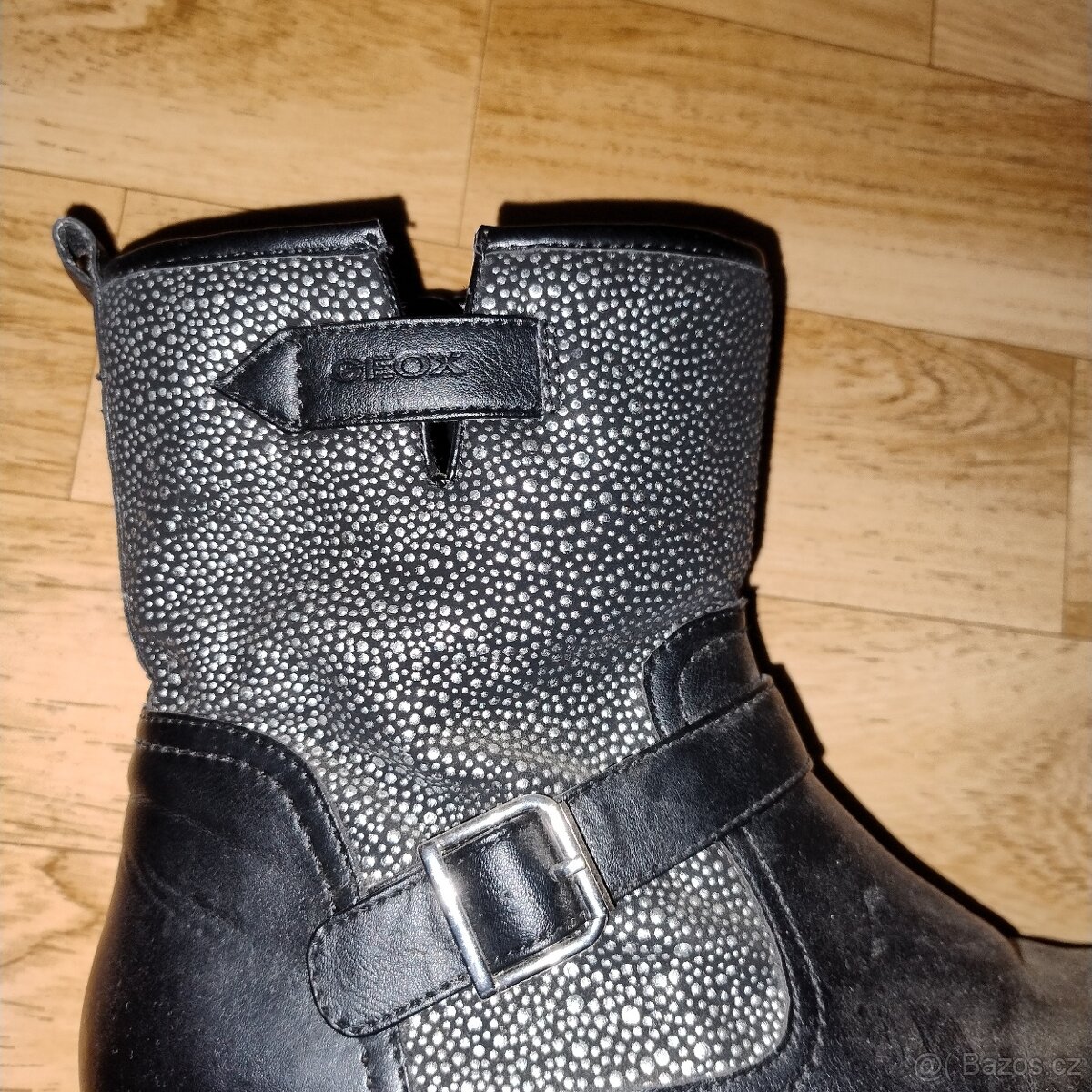 Dívčí kožené kozačky Geox - 3