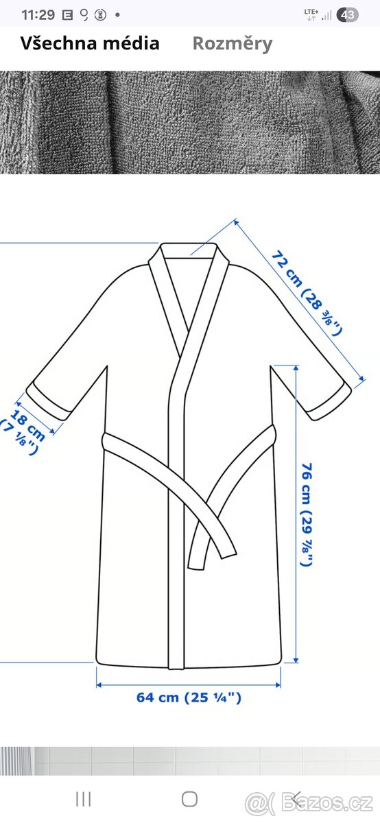 Nový župan Ikea Rockan S/M - 3