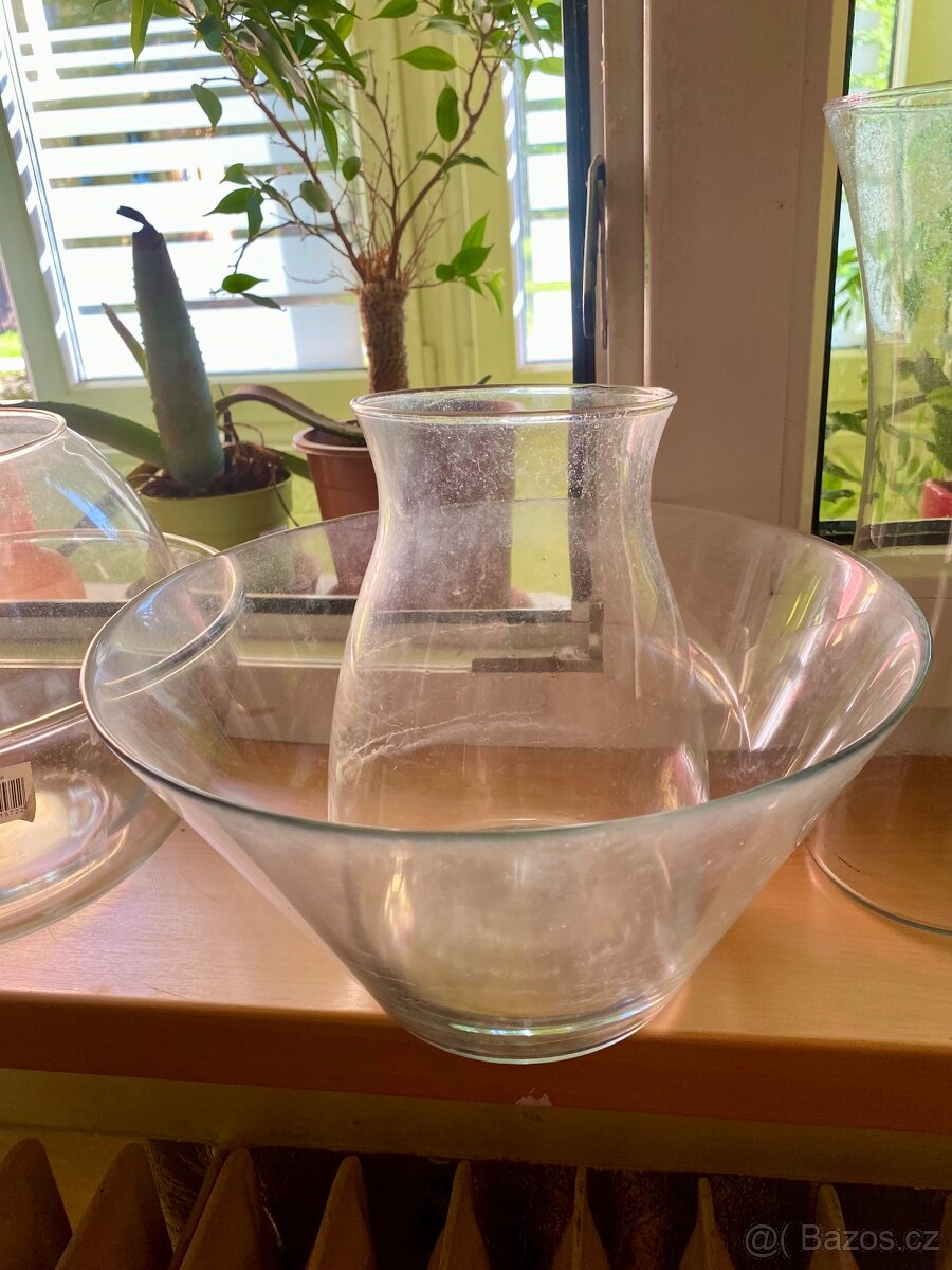 Skleněné vázy mísy doza - 3