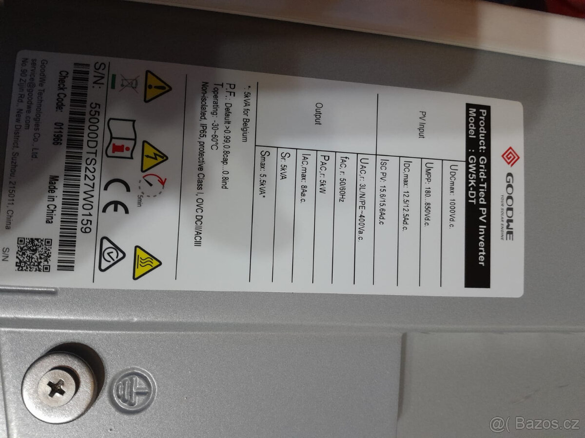 Střídač GoodWe GW5K-DT třífázový - 3