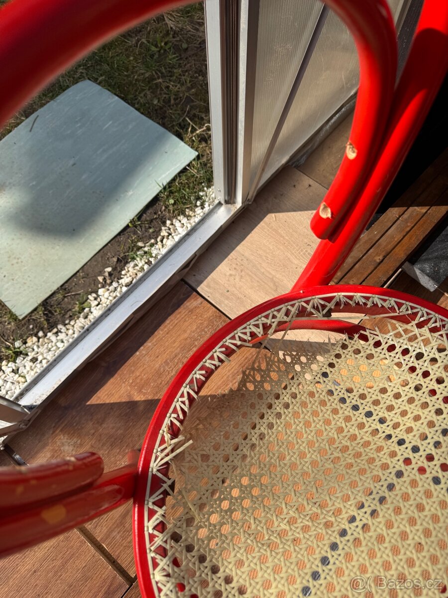 4ks židle Thonet č.14 s výpletem - 3