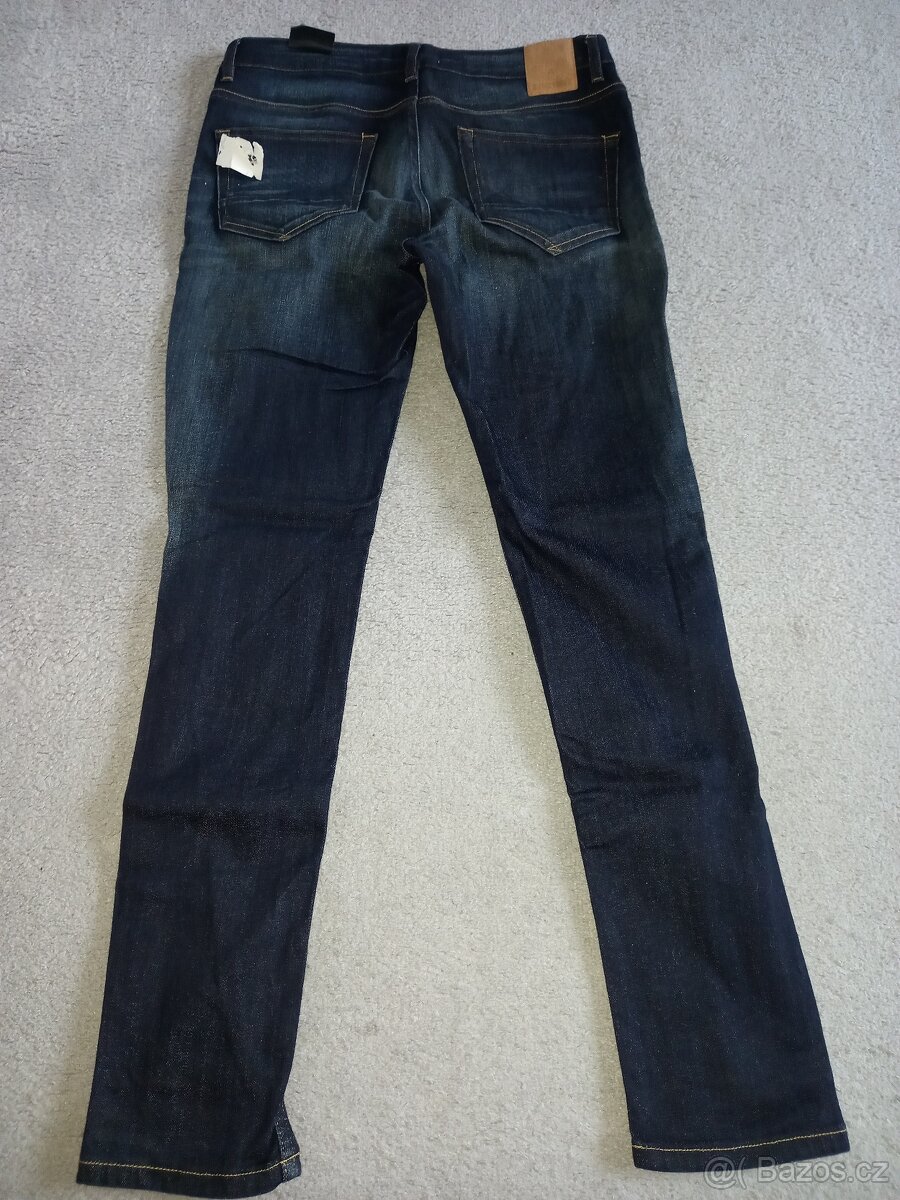Nové džíny modré slim vel. W28/L30 - 3