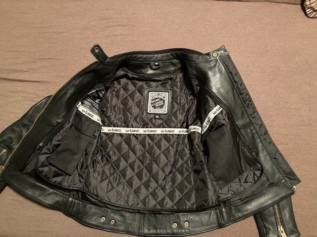 Dámská kožená motorkářská bunda W-tech, vel. M - 3