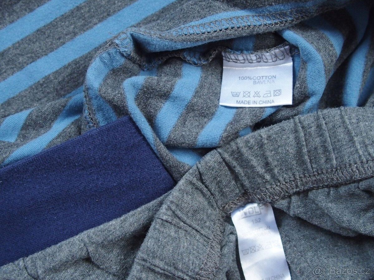 Chlapecké pyžamo Party modré-šedé WOLF vel. 152 - 3