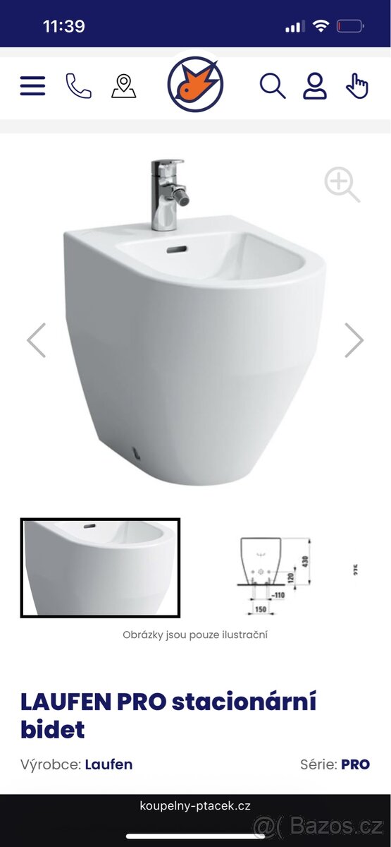 LAUFEN PRO stacionární bidet - 3