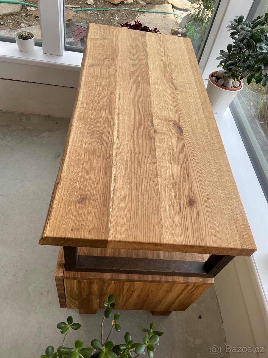 dubová umyvadlová skřínka z masivu - 3