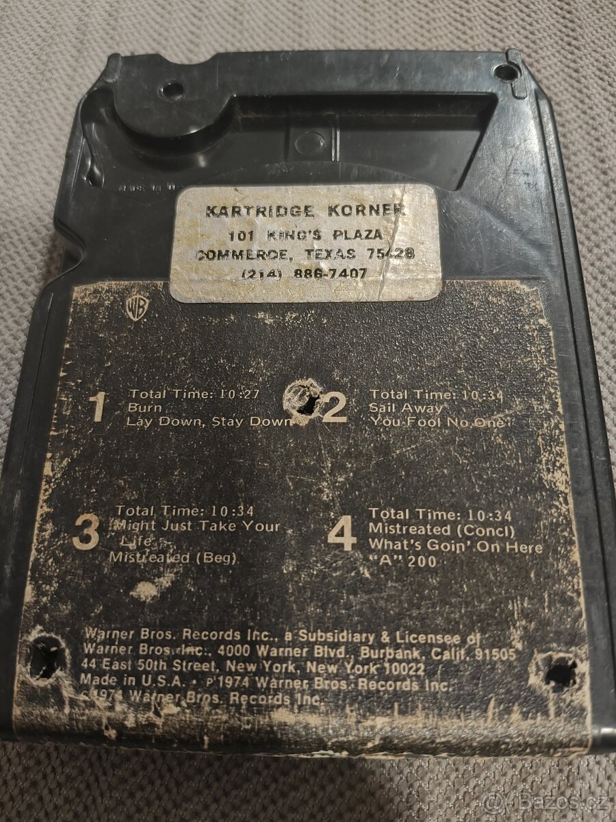 8-track kazeta cartridge Deep Purple Burn - 3