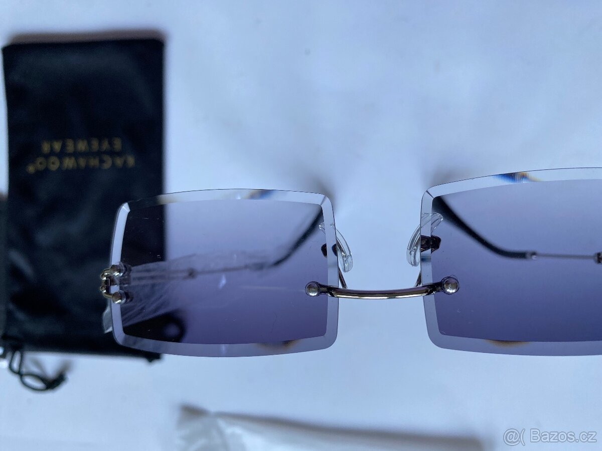 Jedinečné orig. sluneční brýle fialový odstín kov - 3