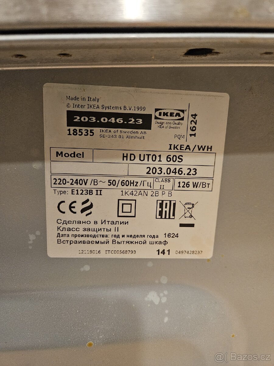 Ikea digestoř se skříňkou - 3