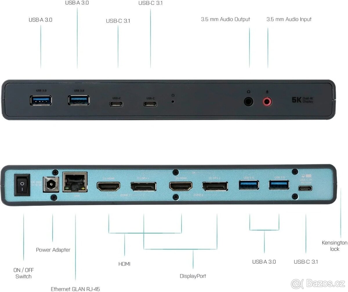 i-tec USB-C Dual Display Docking Station, Power Delivery + n - 3