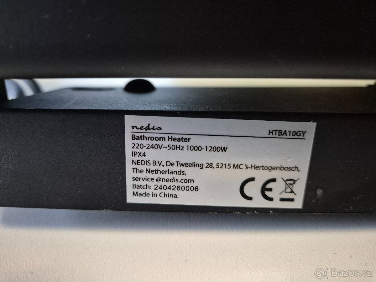 Nedis HTBA10GY koupelnový ohřívač - 3