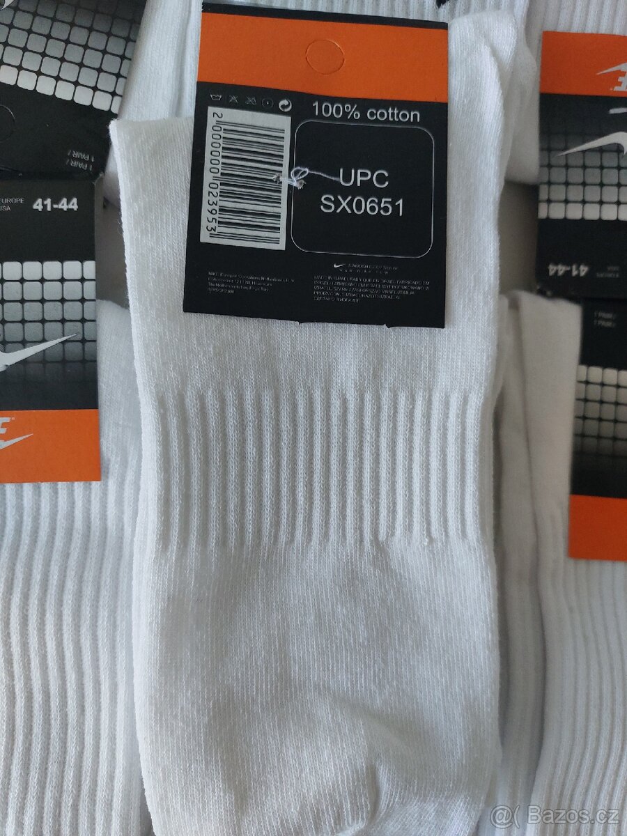 Bílé ponožky Nike vel. 41-44 - 3