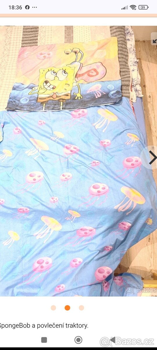 Povlečení SpongeBob a traktory 150,- kus - 3