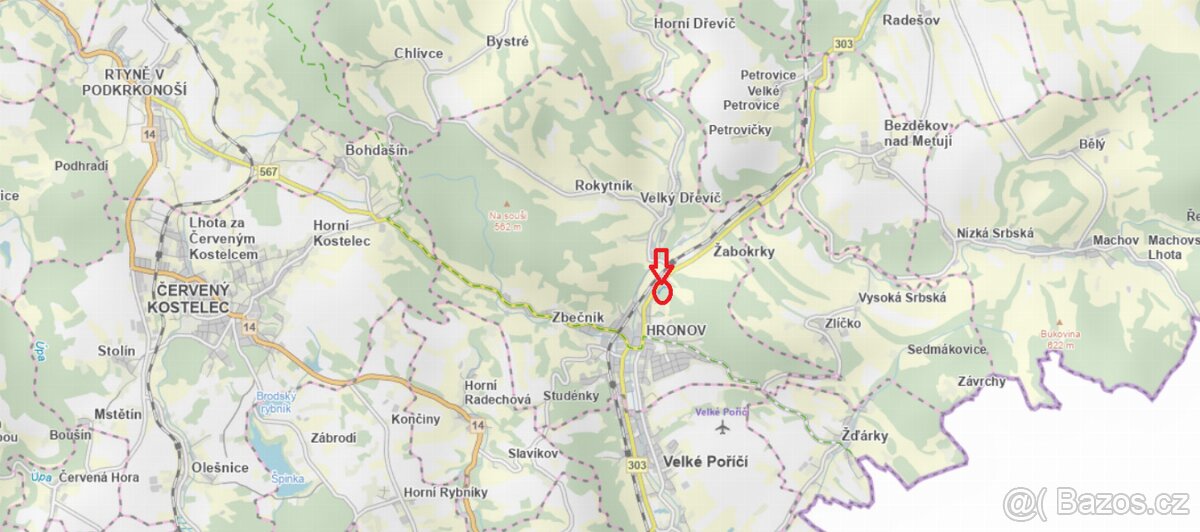 Prodej lesního pozemku k.ú. Hronov - 3