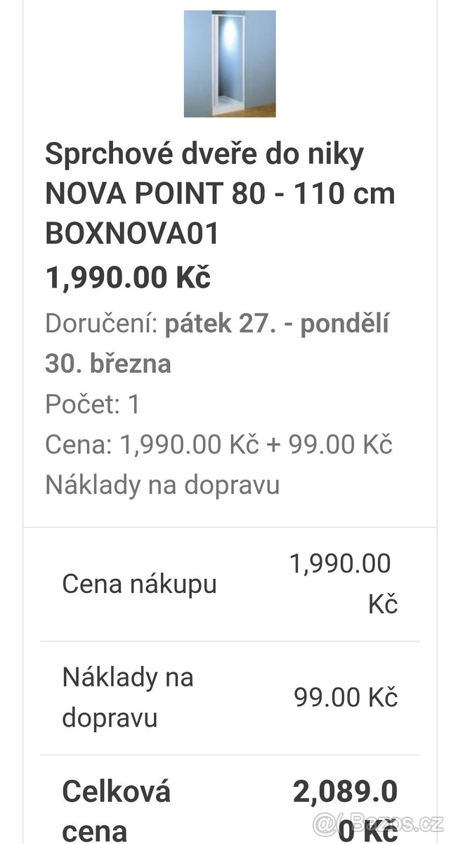 Nové sprchové dveře. - 3