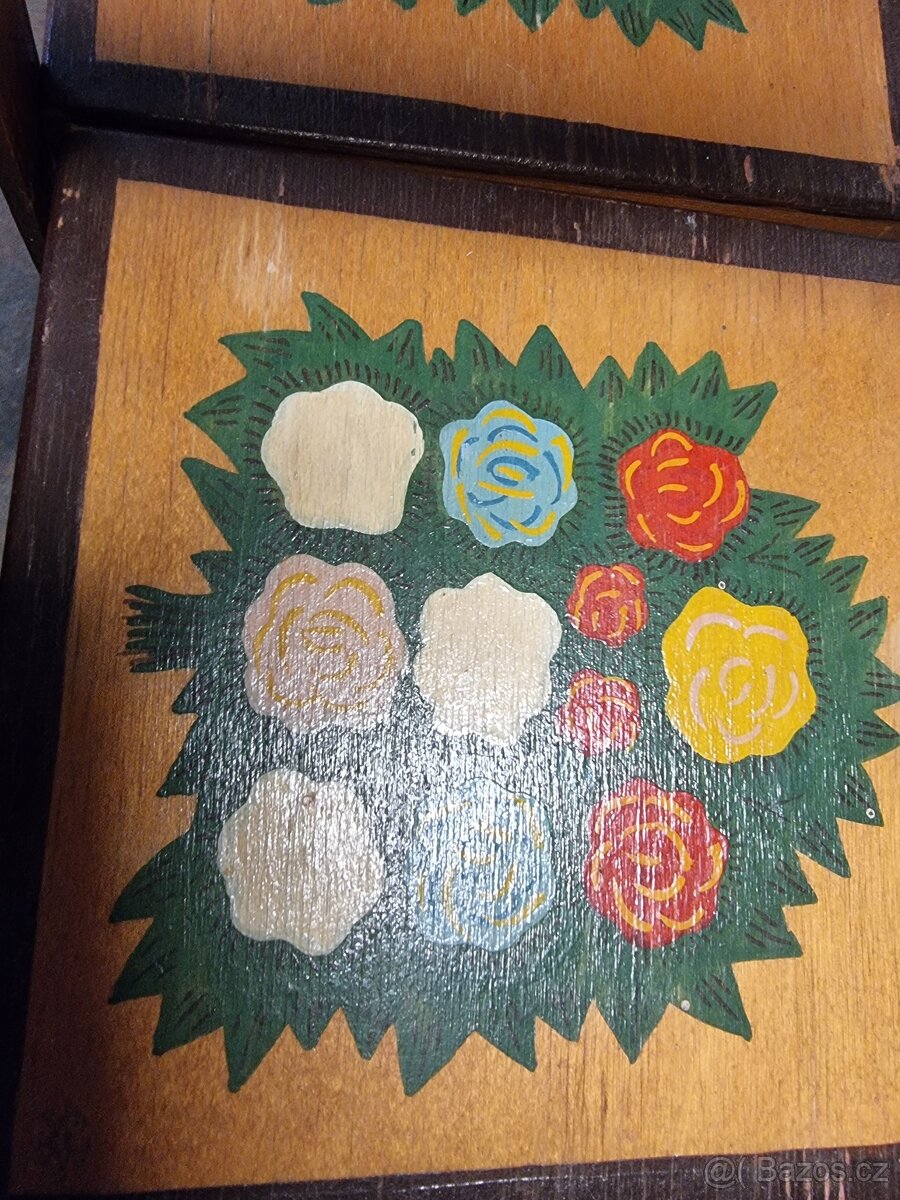 Retro drevena rozkladaci kazeta na siti - 3